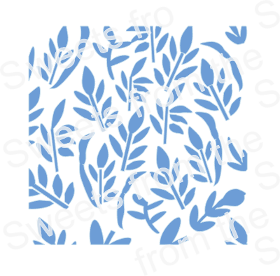 Waving Leaves Background Stencil