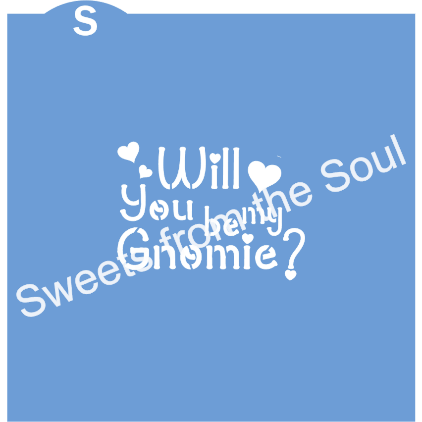 Digital SVG File: Will you be my Gnomie? Cookie Stencil
