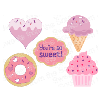 'You're so sweet!' Stencil & Cutters Set