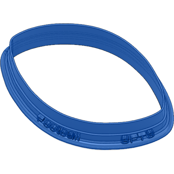 Digital STL File: Football Cookie Cutter