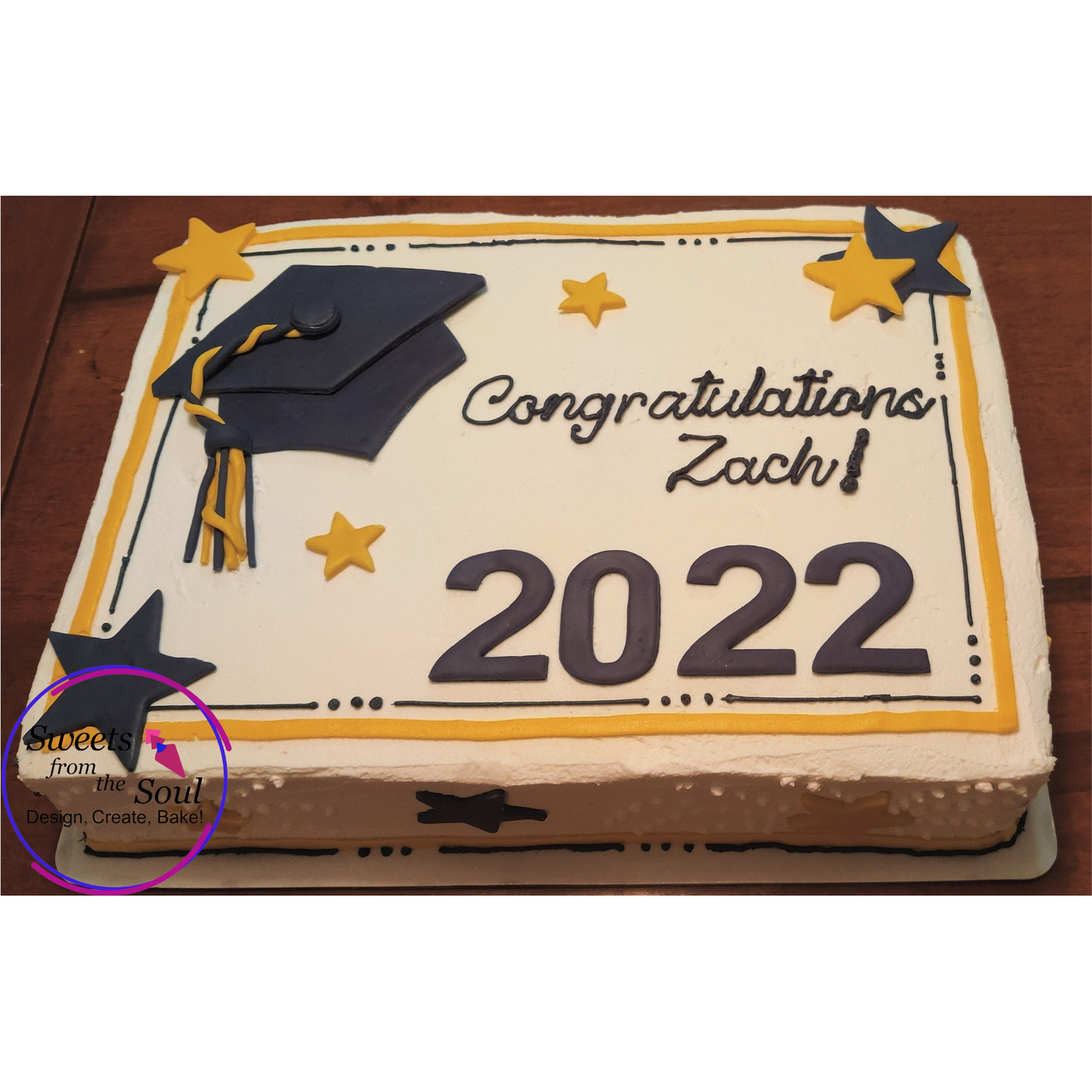 Grad Cap 2 Piece Fondant Cutter