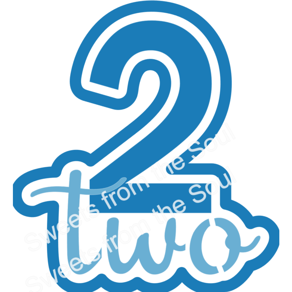 Second Birthday Cookie Cutter and Stencil Set