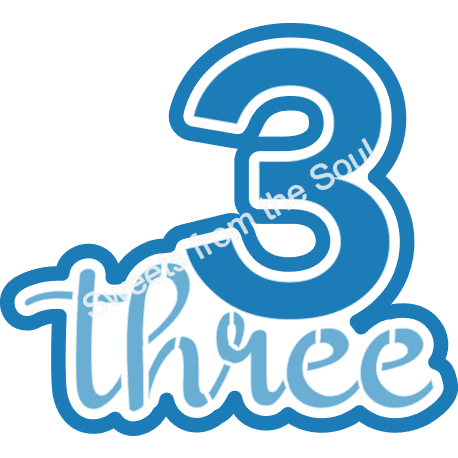 Third Birthday Cookie Cutter and Stencil Set