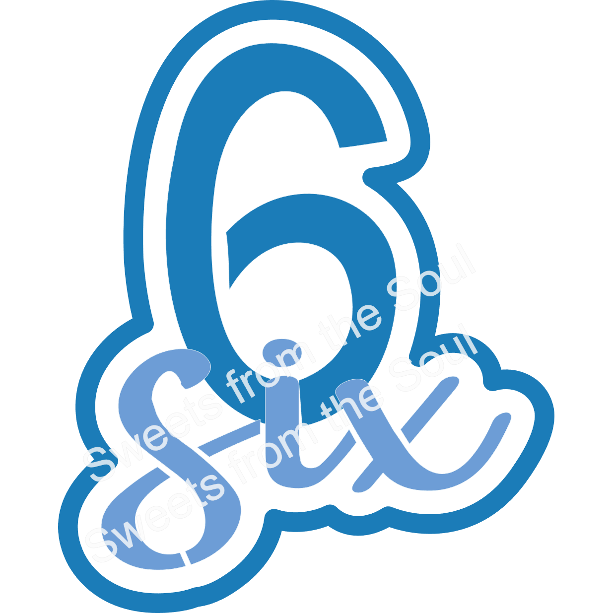 Sixth Birthday Cookie Cutter and Stencil Set