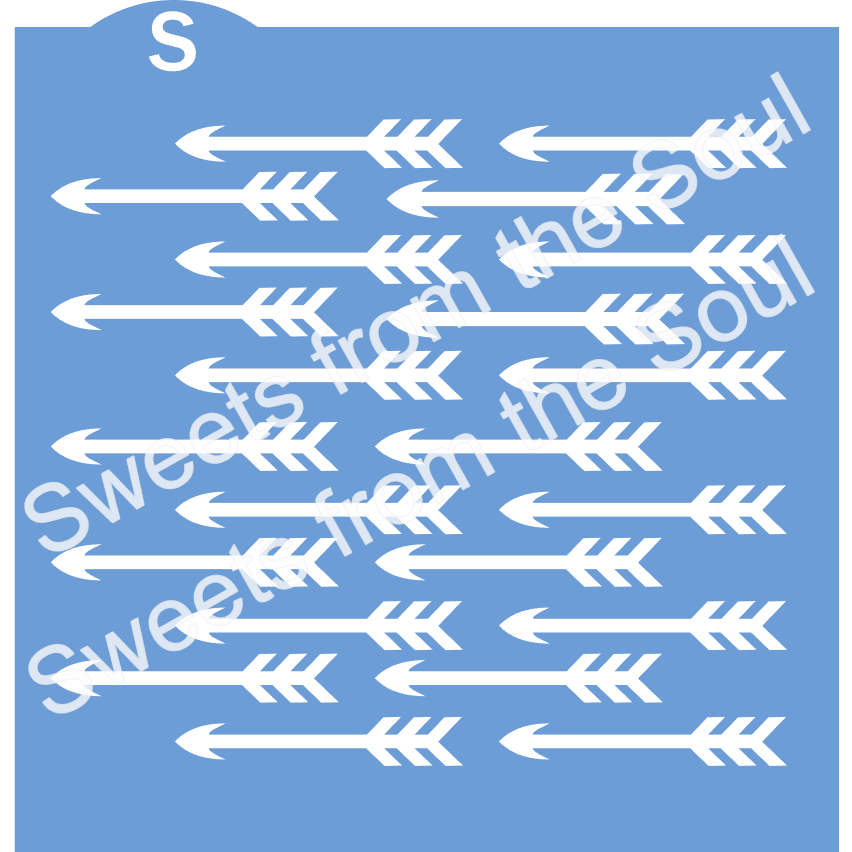 Arrows Background Cookie Stencil