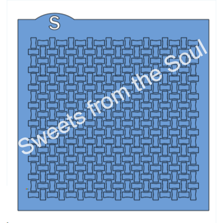 Basket Weave Background Stencil