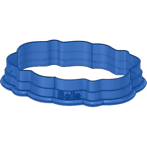 Digital STL File: Bella Plaque Cookie Cutter