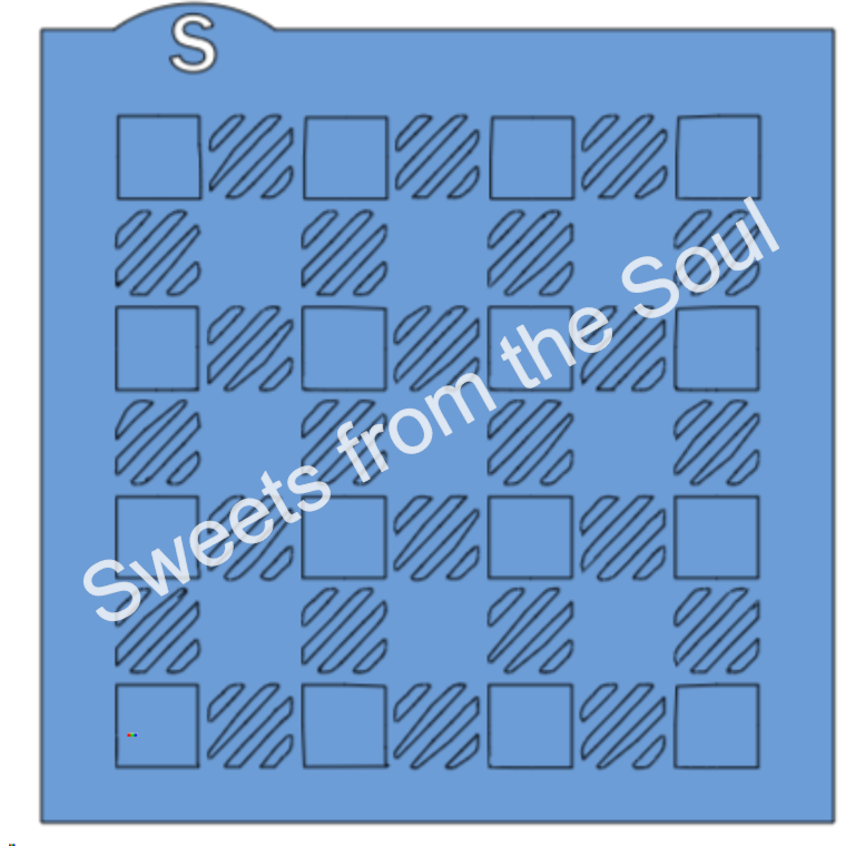 Large Buffalo Check Background Stencil