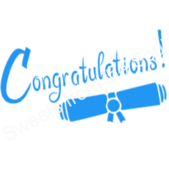 Congratulations with a Diploma Stencil