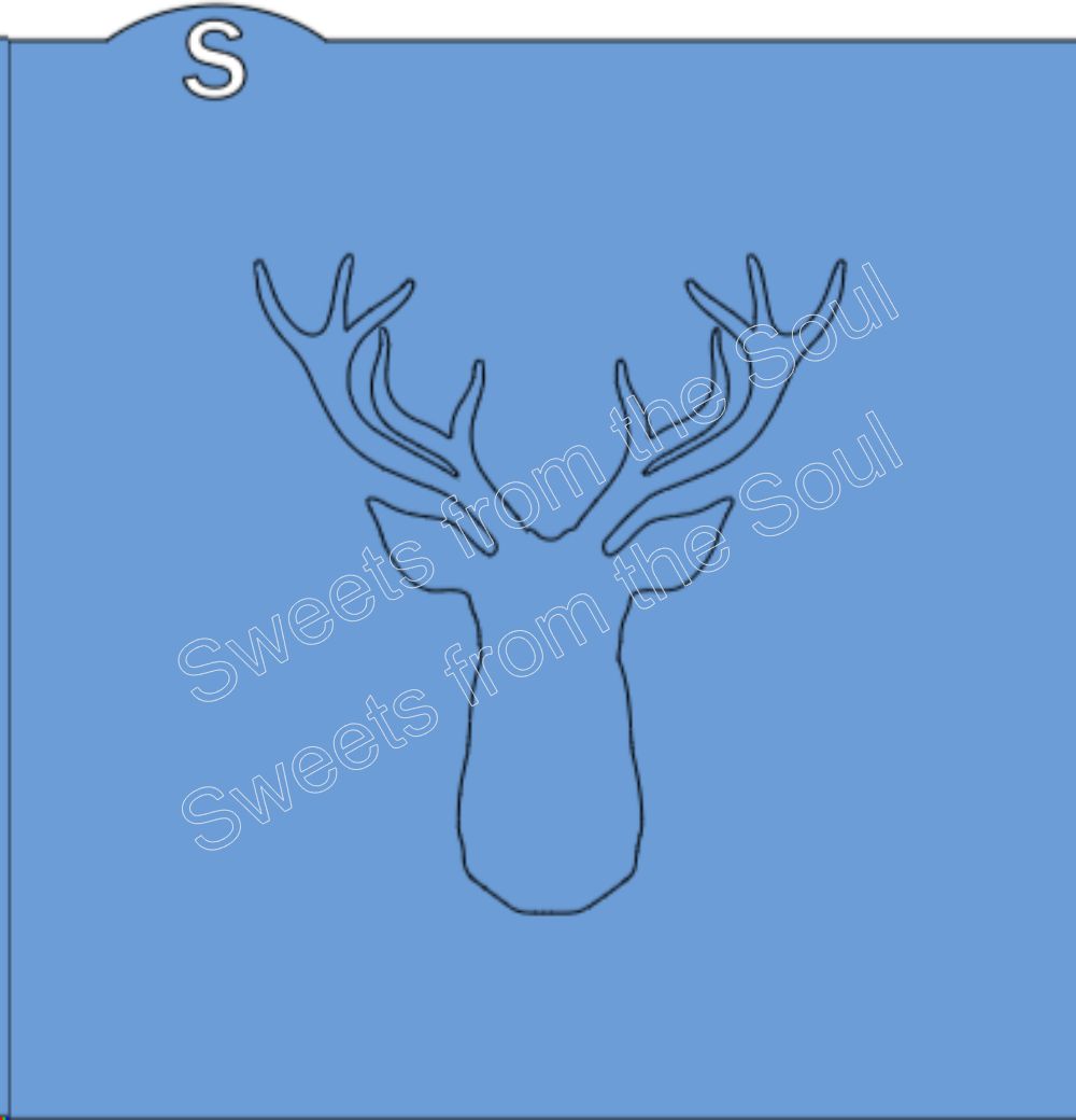 Deer Head Cookie Stencil