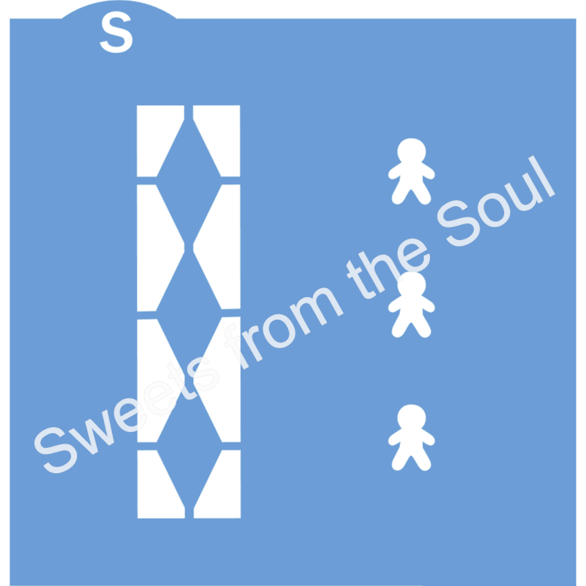 Framed Gingerbread Man Cookie Stick Stencil