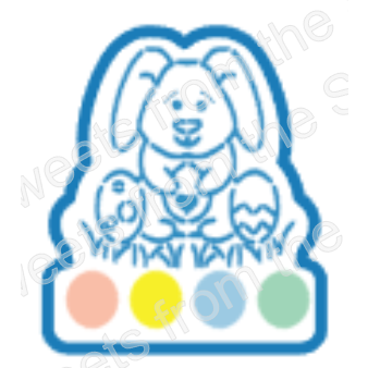 PYO Rabbit Cookie Cutter and Stencil with Palette