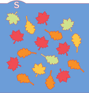 Digital SVG Download: Fall Leaves Background Cookie Stencil