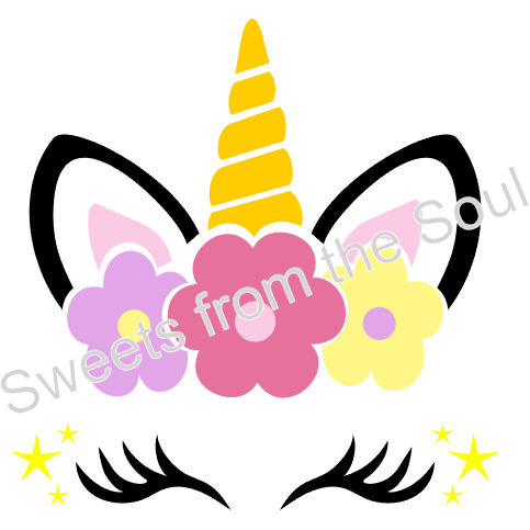 Digital SVG Zip File: Unicorn with Flowers 3-piece Layered Stencil Set
