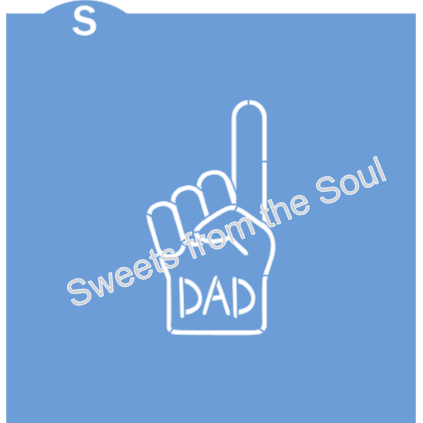 Dad Foam Finger Stencil and Cookie Cutter Set