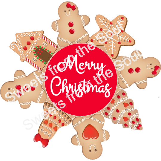 Digital STL Download: Gingerbread Joy Platter Cookie Cutter Set