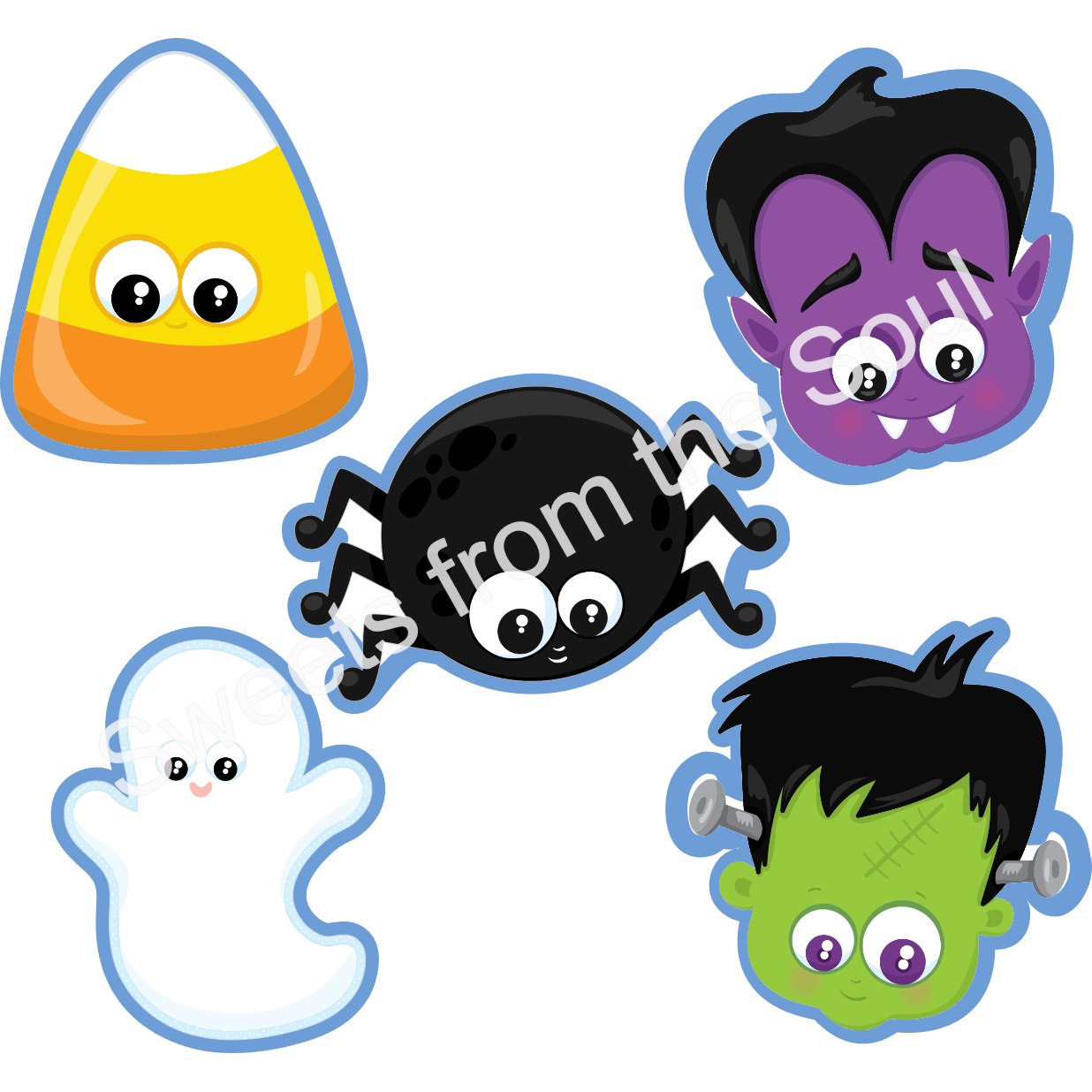 Digital STL Download: Halloween Cuties Cookie Cutter Set