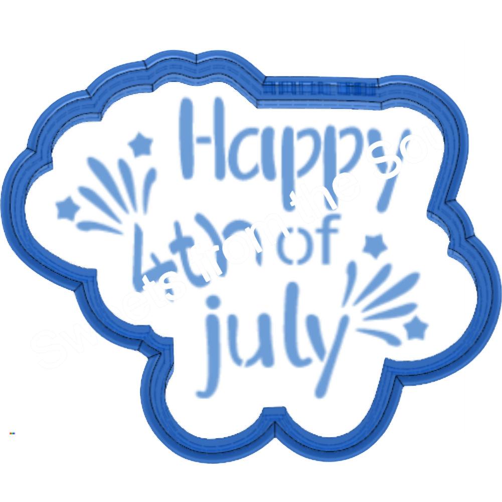 Happy 4th of July Cookie Cutter and Stencil