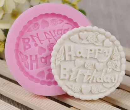 Happy Birthday Silicone Fondant Mold