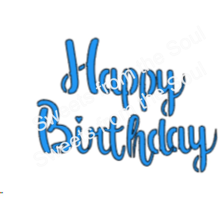 Happy Birthday in Script Stencil