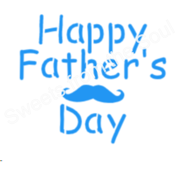 Happy Father's Day with Moustache Stencil
