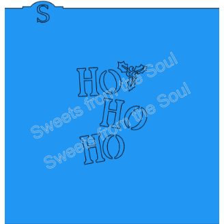 Ho Ho Ho Cookie Stencil