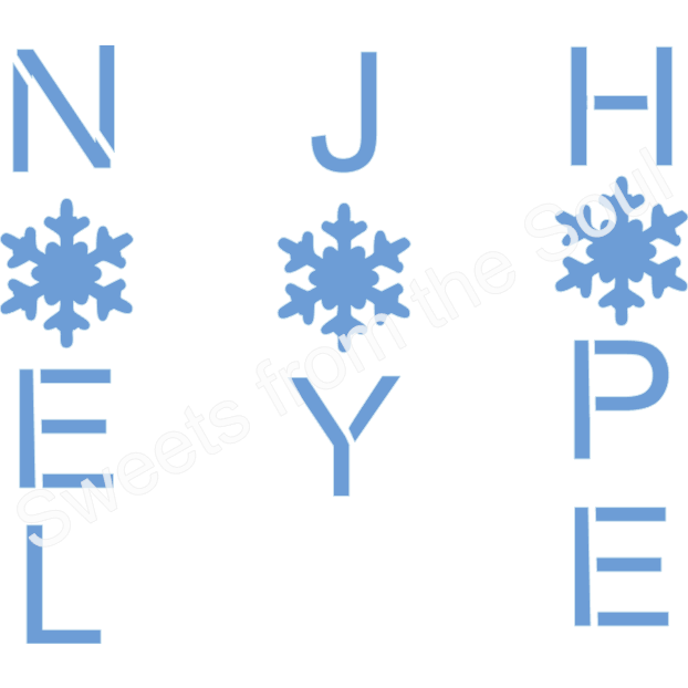 Noel, Joy, Hope Cookie Stick Stencil
