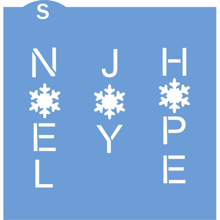 Noel, Joy, Hope Cookie Stick Stencil