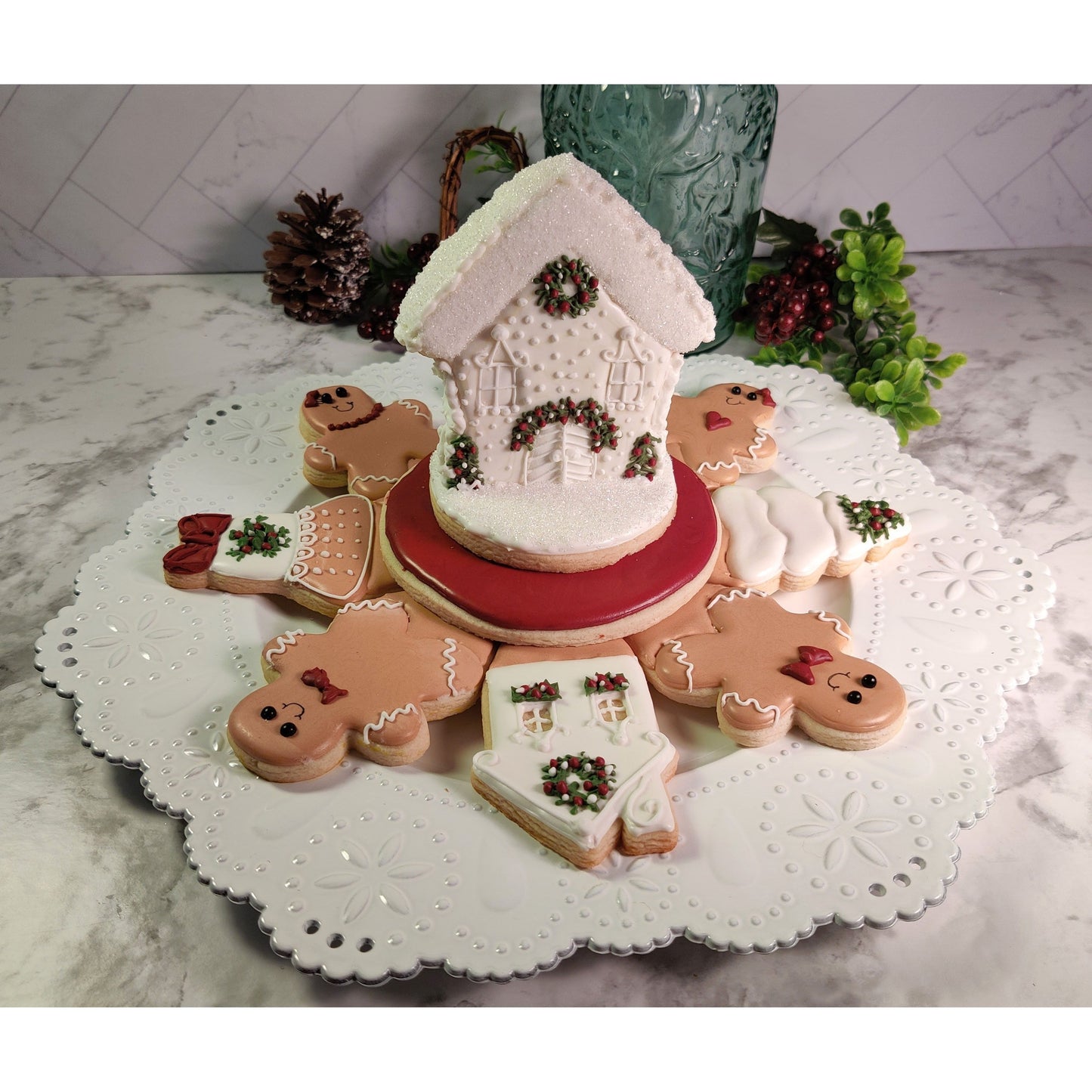 Digital STL Download: Gingerbread Joy Platter Cookie Cutter Set