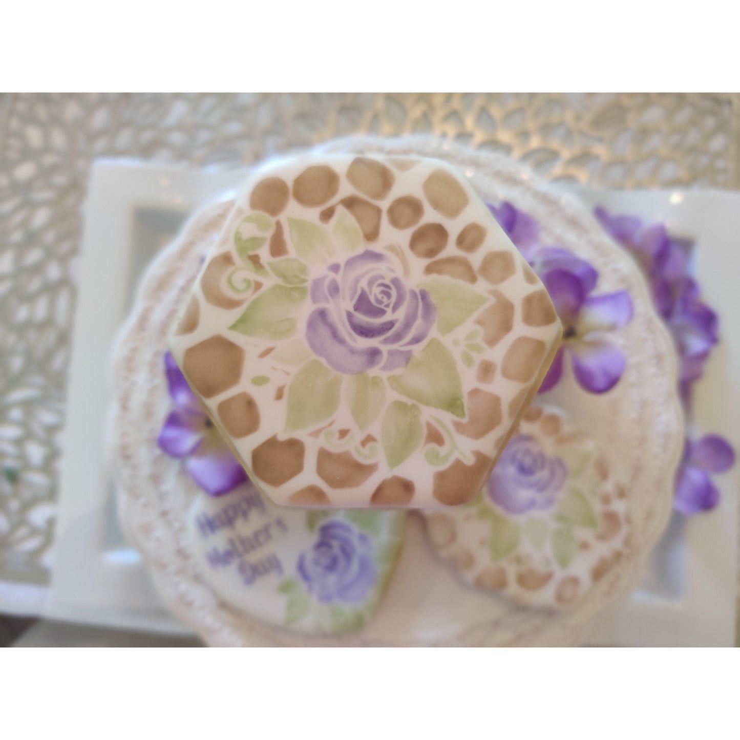 Roses on a Path 3-Piece Layered Stencil Set