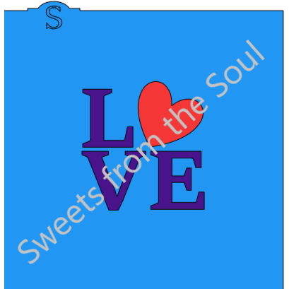 Boho Love Cookie Stencil