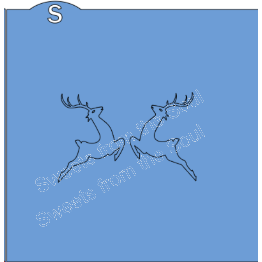 Leaping Deer Cookie Stencil