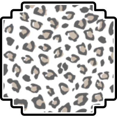 Two Part Leopard Animal Print Stencil