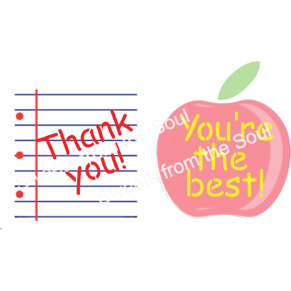 Teacher Appreciation Cookie Cutter and Stencil Set