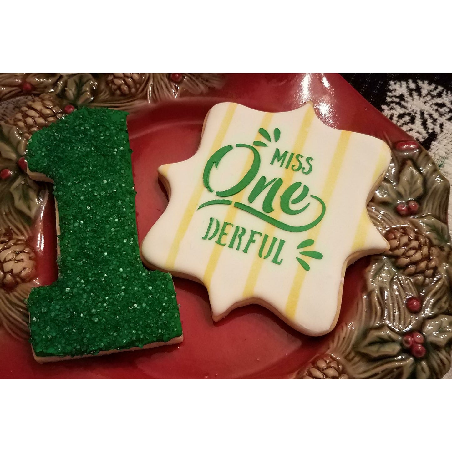 Miss Onederful! Cookie Stencil