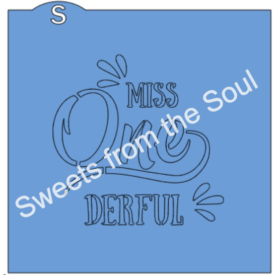 Miss Onederful! Cookie Stencil
