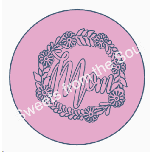 Digital STL Download: Mom Wreath Fondant Debosser