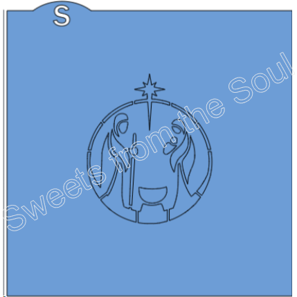 Nativity Scene Cookie Stencil