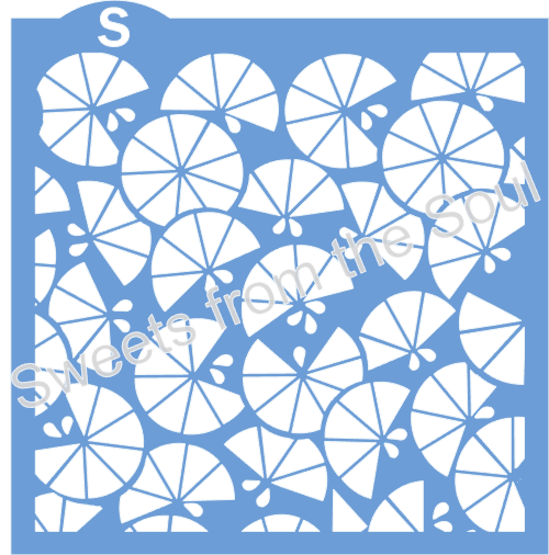 Orange Slice Background Stencil