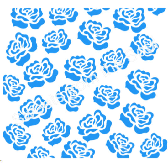 Rose Background Stencil