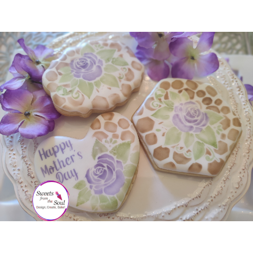 Roses on a Path 3-Piece Layered Stencil Set