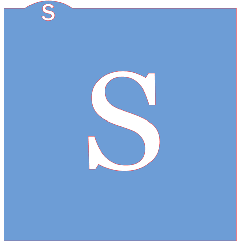 Single Letter Monogram Stencil