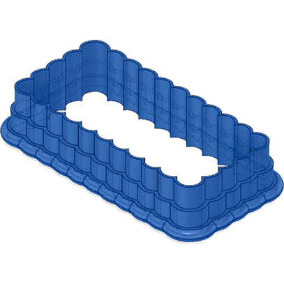 Scallop Edge Rectangle Cookie Cutter