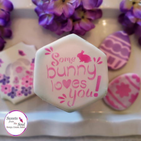 Some Bunny Loves You! Cookie Stencil