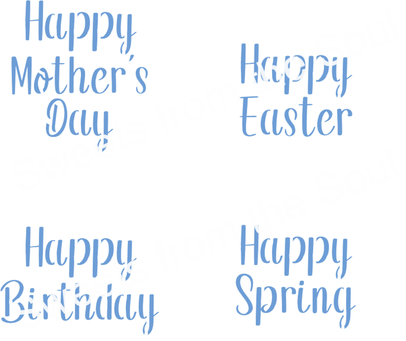Spring Message and Frame Stencil Set