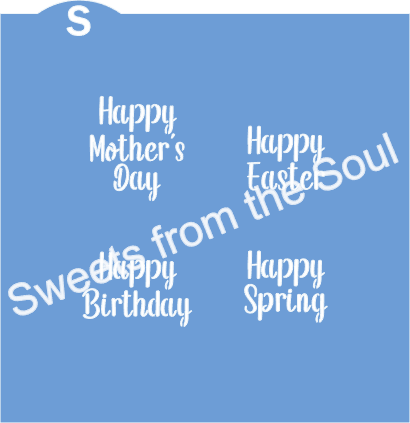 Spring Message and Frame Stencil Set