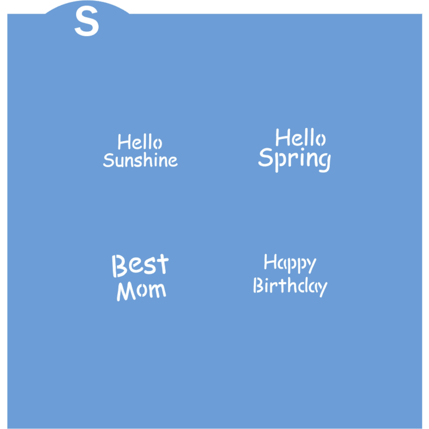 Spring Message Stencil