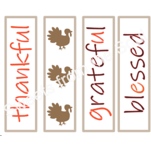 Thankful Cookie Stick Stencil Set
