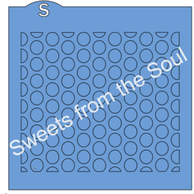 Tight Circles Background Stencil