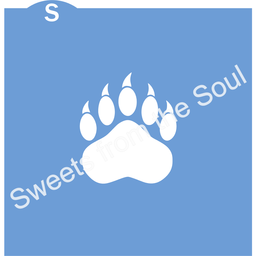 Bear Paw Animal Print Stencil